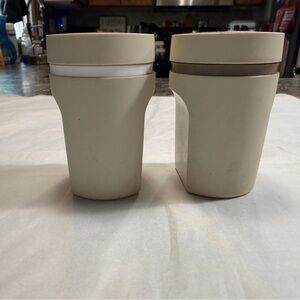 VINTAGE '80'S TUPPERWARE SALT & PEPPER SHAKERS #1471-10,  1471-12